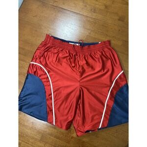 Vintage Nike Basketball Shorts Silky Shiny Dazzle Shimmer Reversable Red